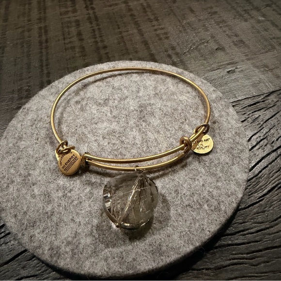 Alex and Ani Gold Charm Crystal Bangle Bracelet - Picture 3 of 3